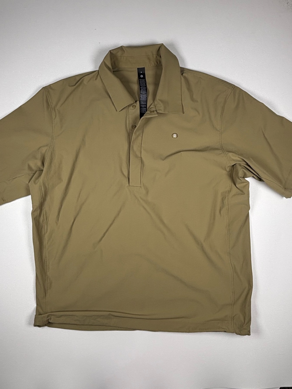 lululemon athletica Men's Golf Polo Shirt - Khaki - Medium